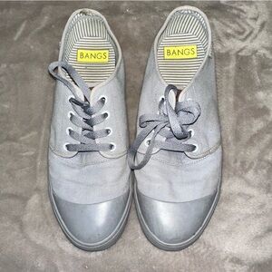 BANGS Low Top Canvas Shoe Size 9.5 Grey